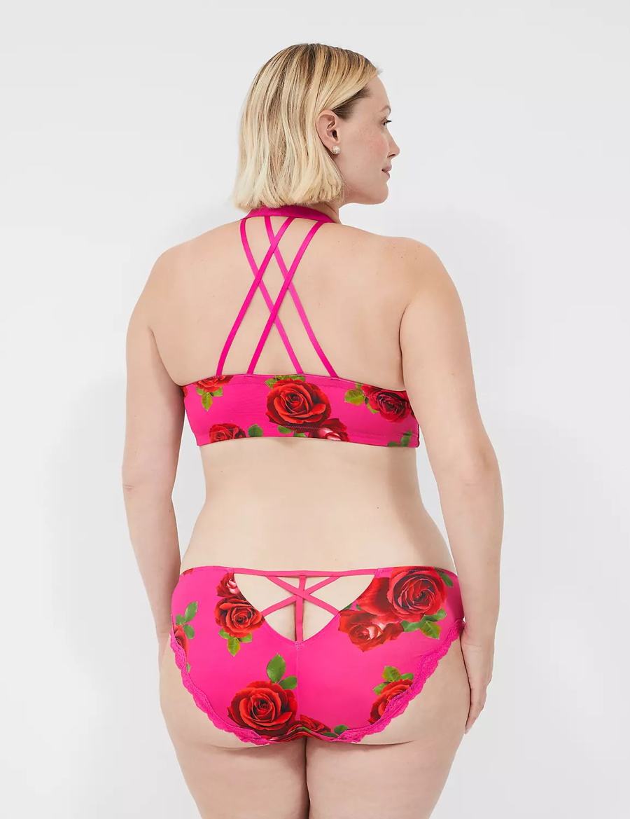 Dámské Bikiny Kalhotky Lane Bryant Lace-Trim Růžové Fuchsie | BGS6638QJ