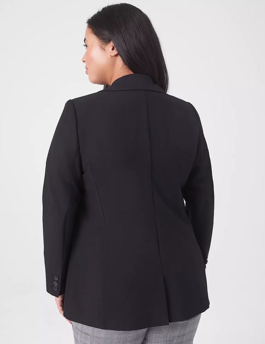 Dámské Blejzry Lane Bryant Perfect Drape Černé | XRO324IR