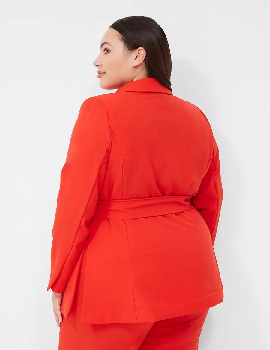 Dámské Blejzry Lane Bryant Perfect Drapeed Červené | JFJ323CK