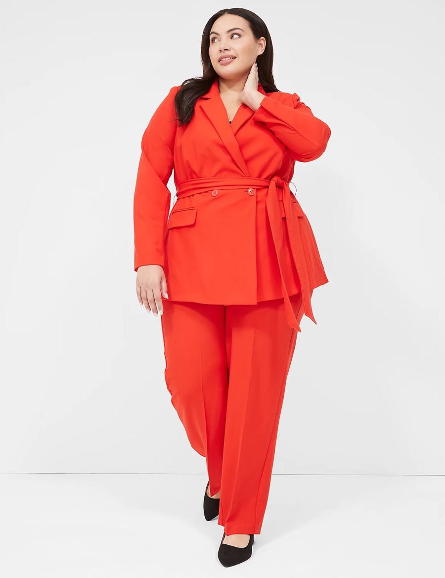 Dámské Blejzry Lane Bryant Perfect Drapeed Červené | JFJ323CK