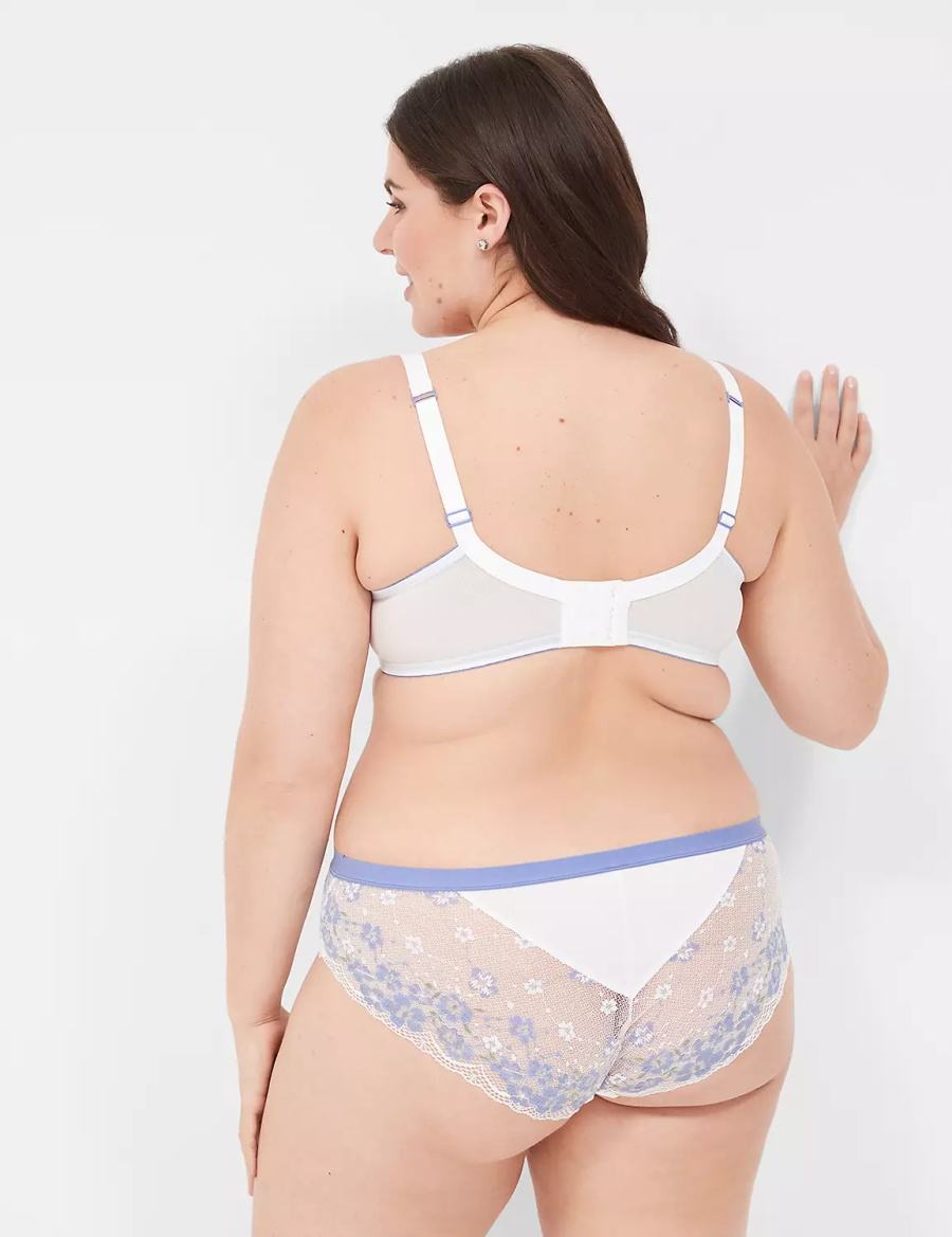 Dámské Bralettes Lane Bryant Boost Plunge With Lace Bílé | PAE3742EL