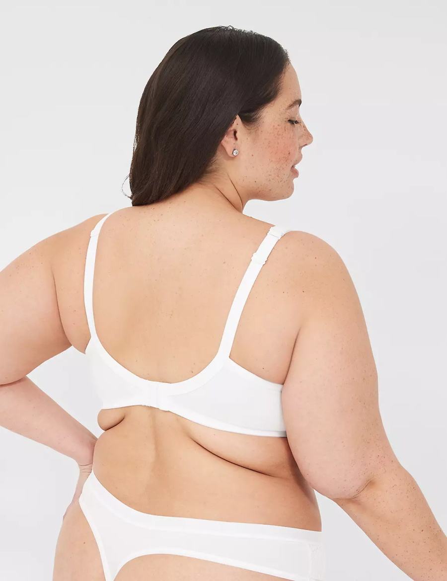 Dámské Bralettes Lane Bryant Boost Plunge With Lace Bílé | JQQ5479LL