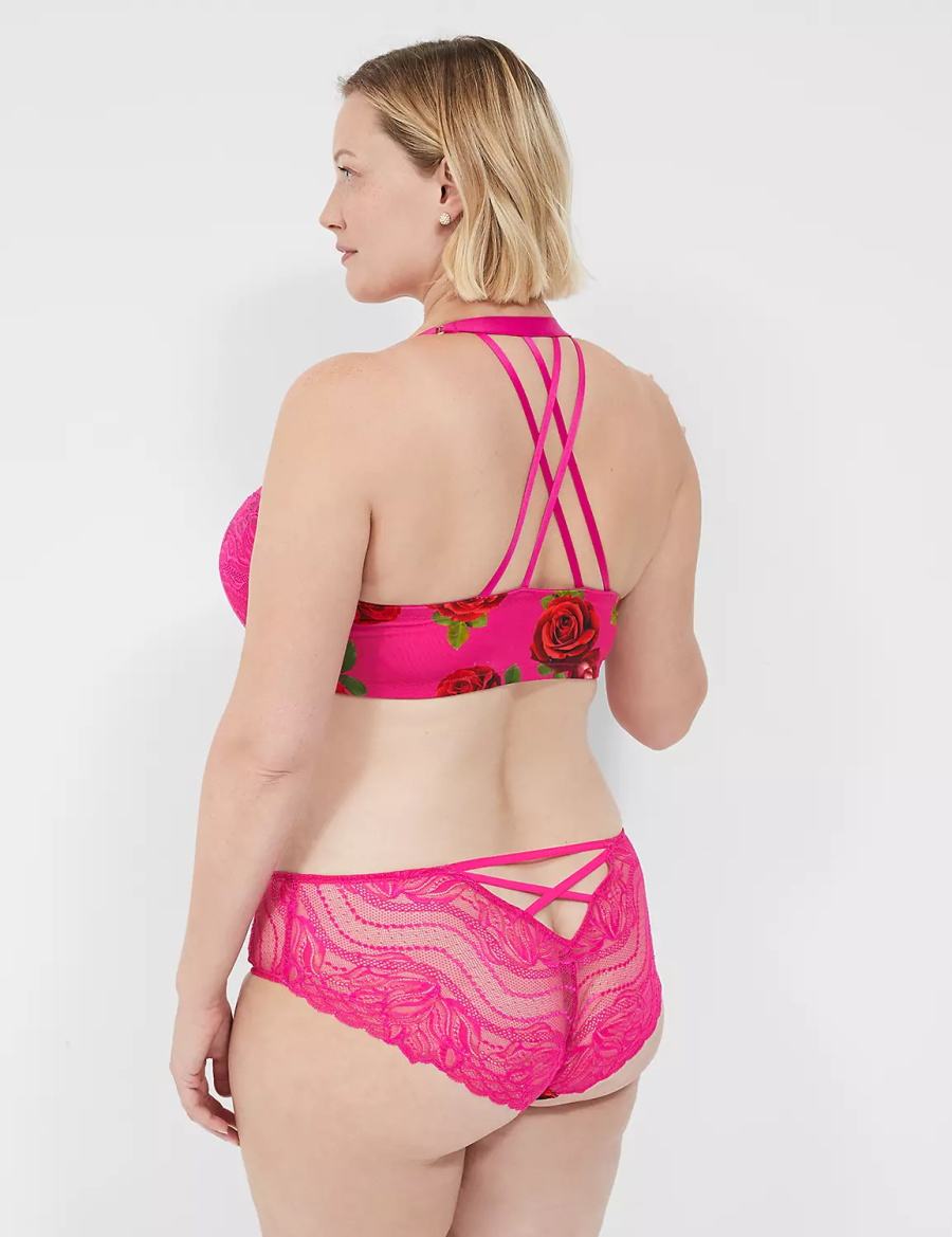 Dámské Bralettes Lane Bryant Boost Plunge Růžové Fuchsie | PIO9650XF