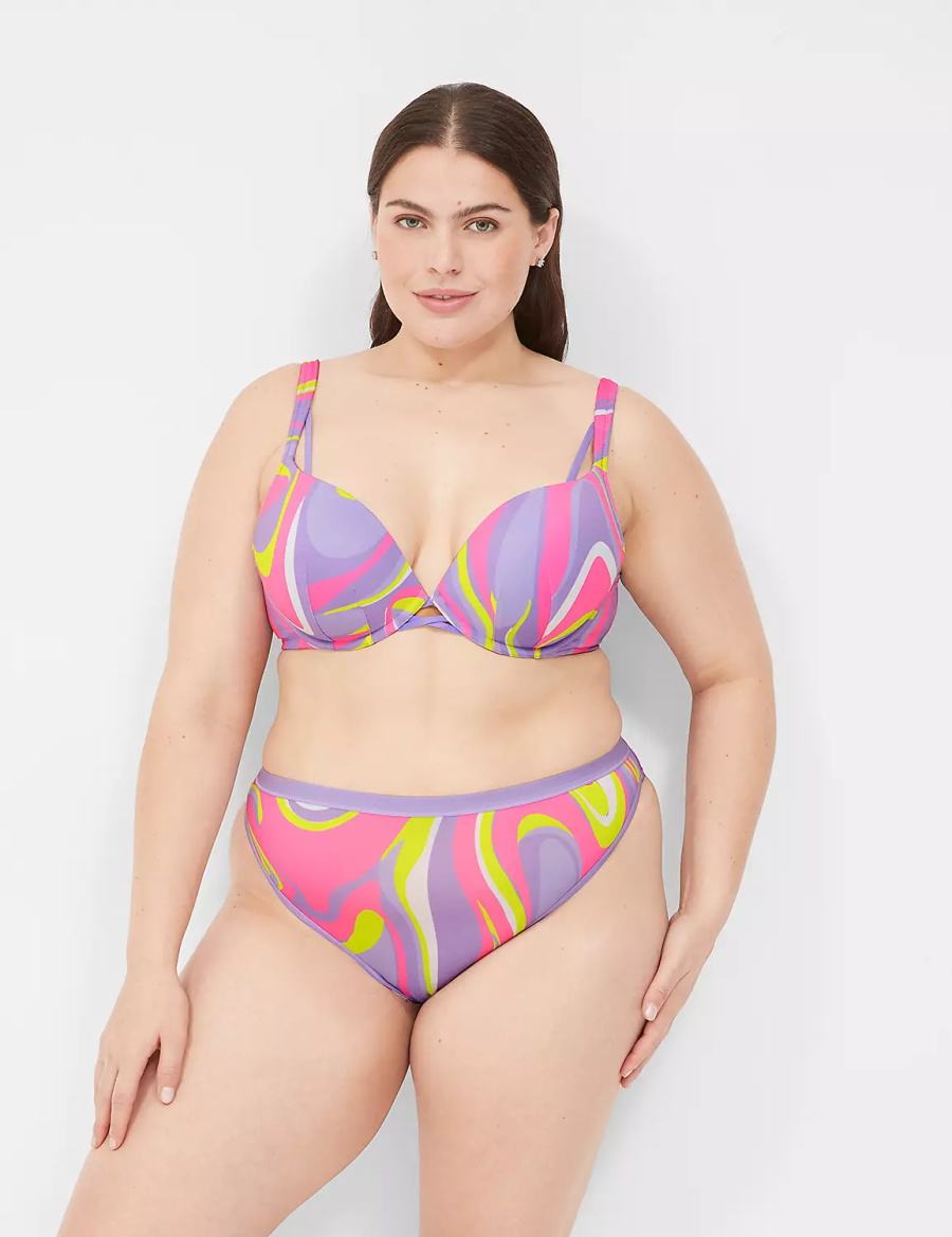 Dámské Bralettes Lane Bryant Boost Plunge Fialové Viacfarebný | YBW549LA