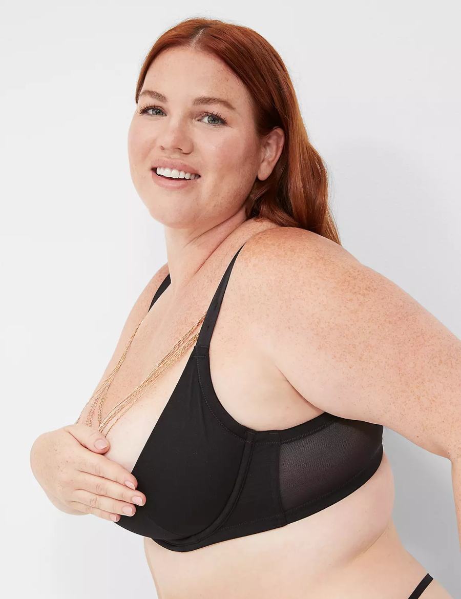 Dámské Bralettes Lane Bryant Chain Quarter Cup Černé | XUN8861OV