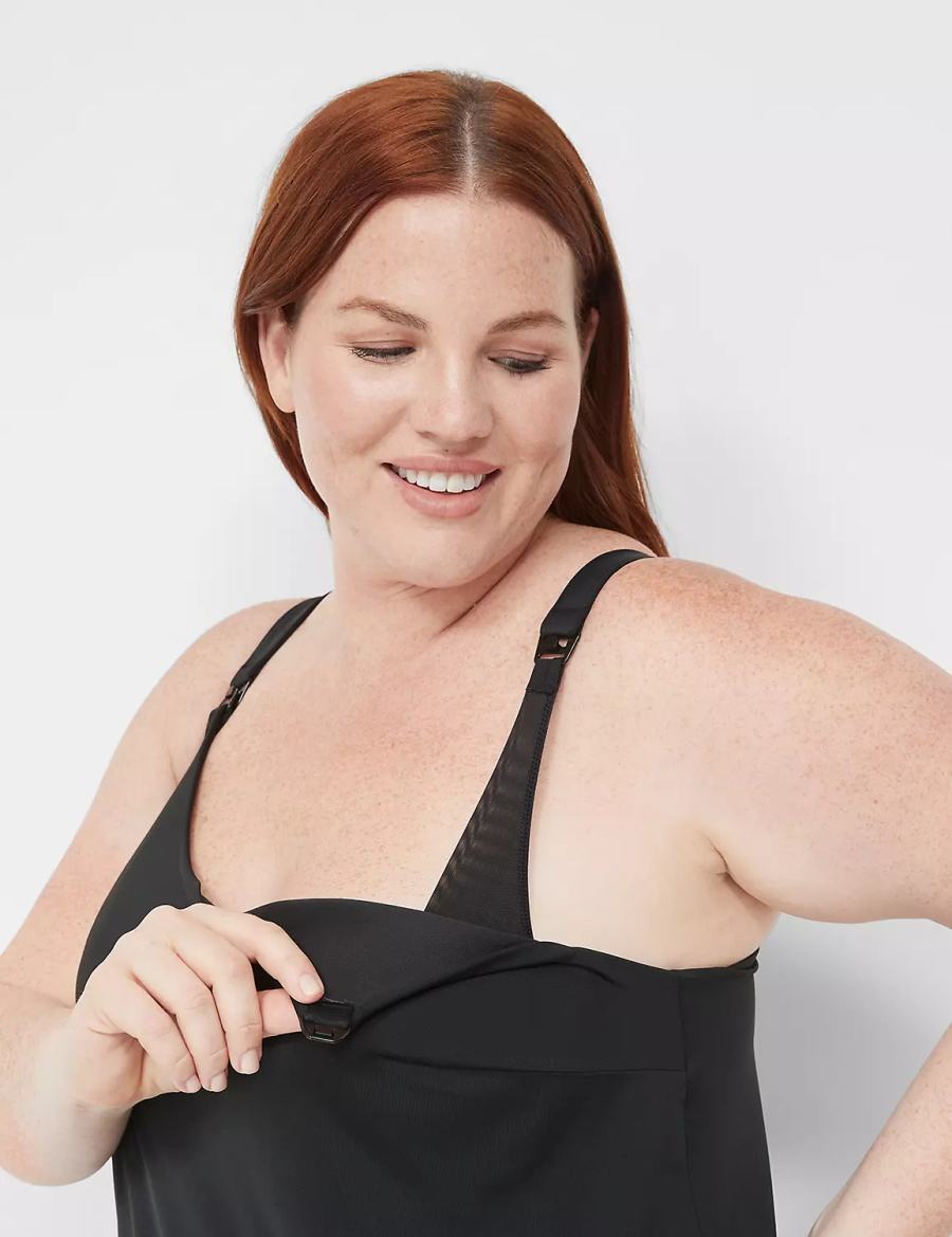 Dámské Bralettes Lane Bryant Comfort Bliss Nursing Cami Černé | IFL6056VC