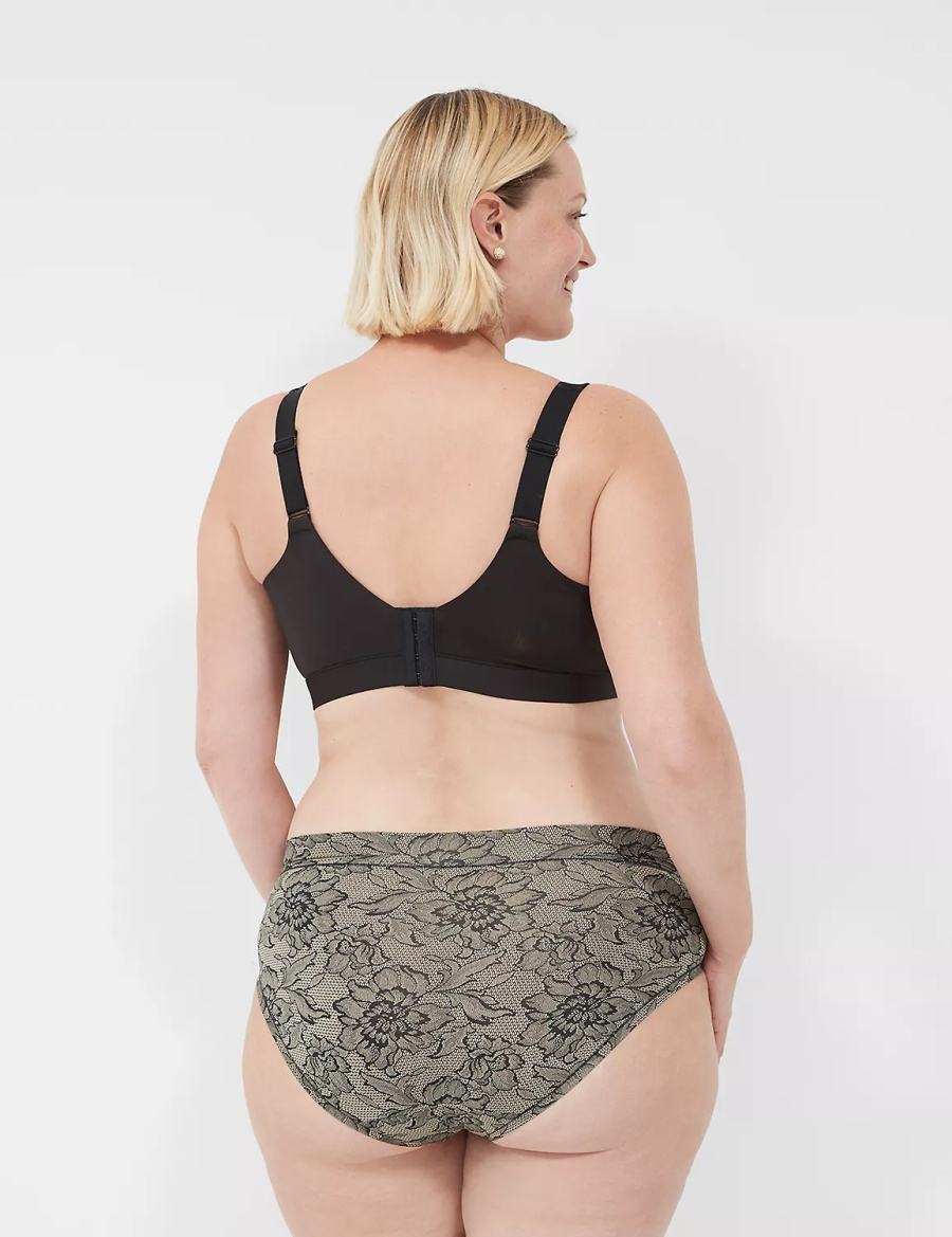 Dámské Bralettes Lane Bryant Comfort Bliss Lightly Lined No-Wire With Lace Černé | HLA1075ZB