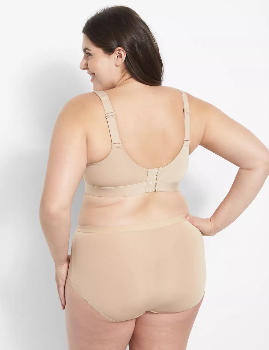 Dámské Bralettes Lane Bryant Comfort Bliss Lightly Lined Full Coverage Béžový | NUK7294DD