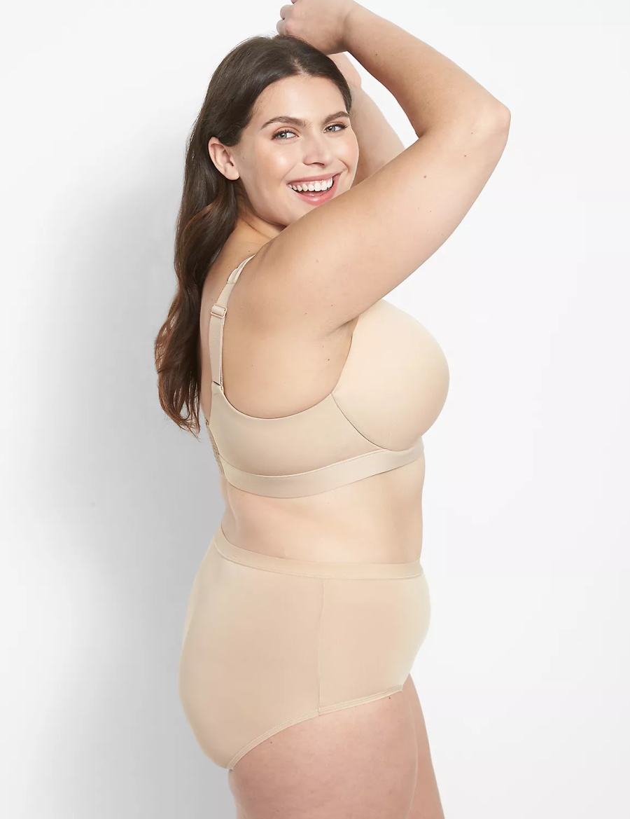 Dámské Bralettes Lane Bryant Comfort Bliss Lightly Lined Full Coverage Béžový | NUK7294DD