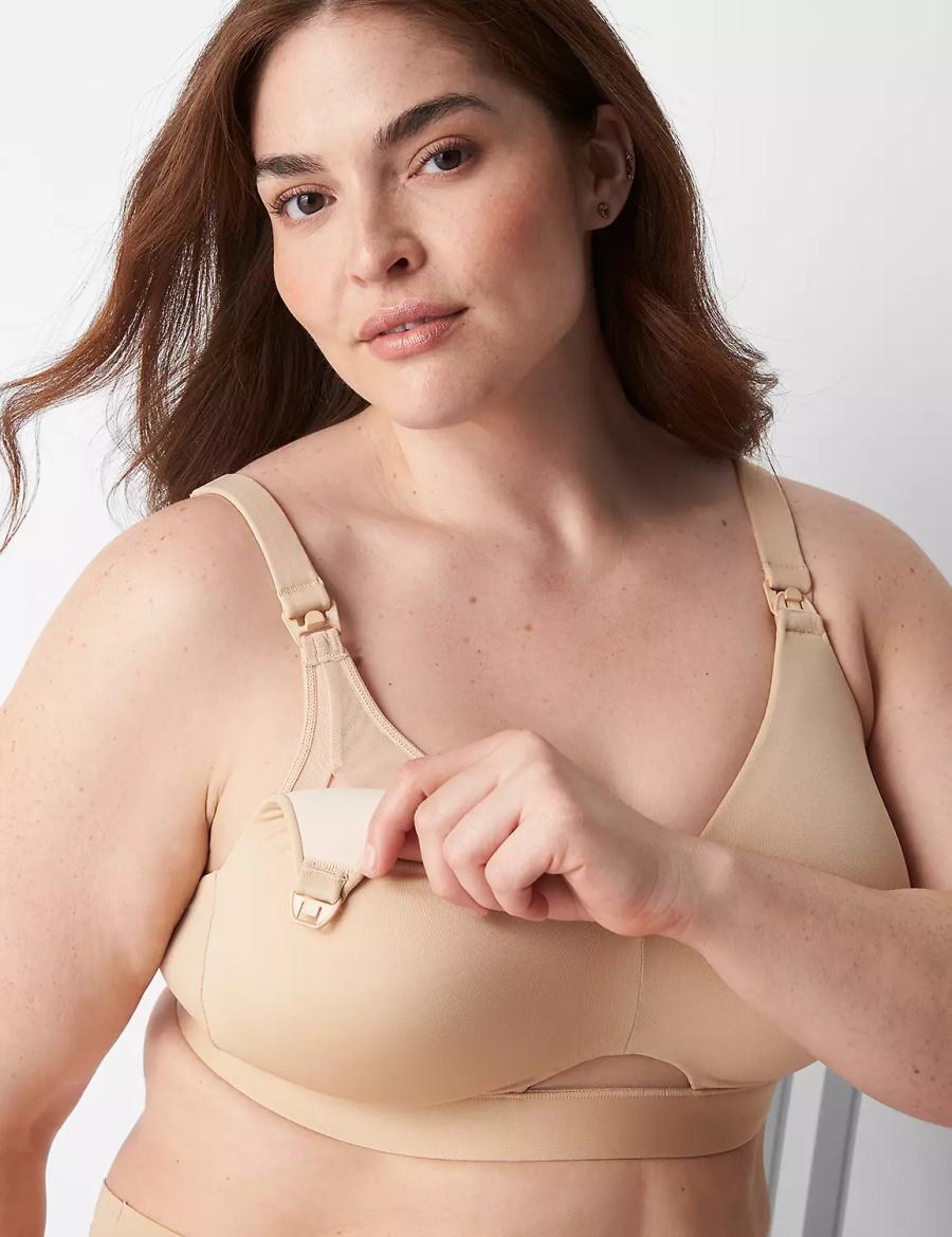 Dámské Bralettes Lane Bryant Comfort Bliss Nursing Béžový | JBB2759GG