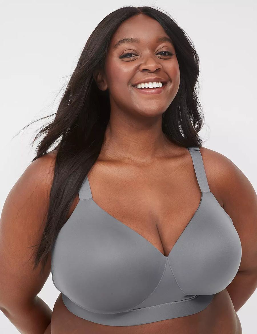 Dámské Bralettes Lane Bryant Comfort Bliss No-Wire Lounge Tmavě Šedé | MBR715IO