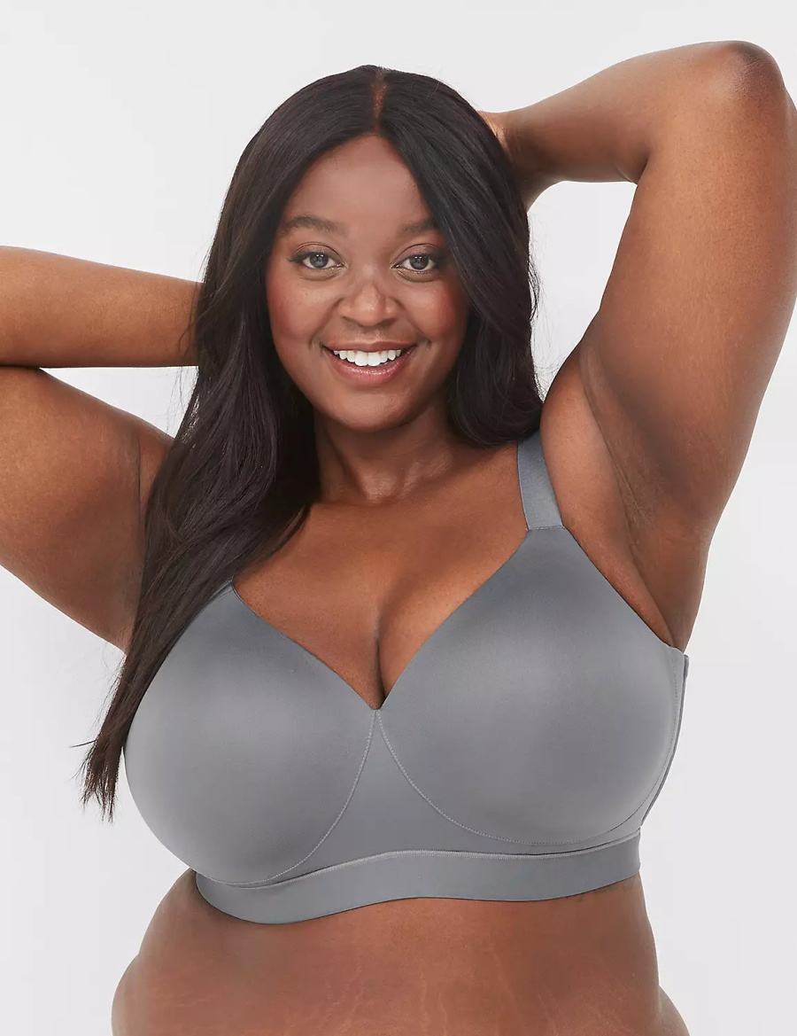 Dámské Bralettes Lane Bryant Comfort Bliss No-Wire Lounge Tmavě Šedé | MBR715IO