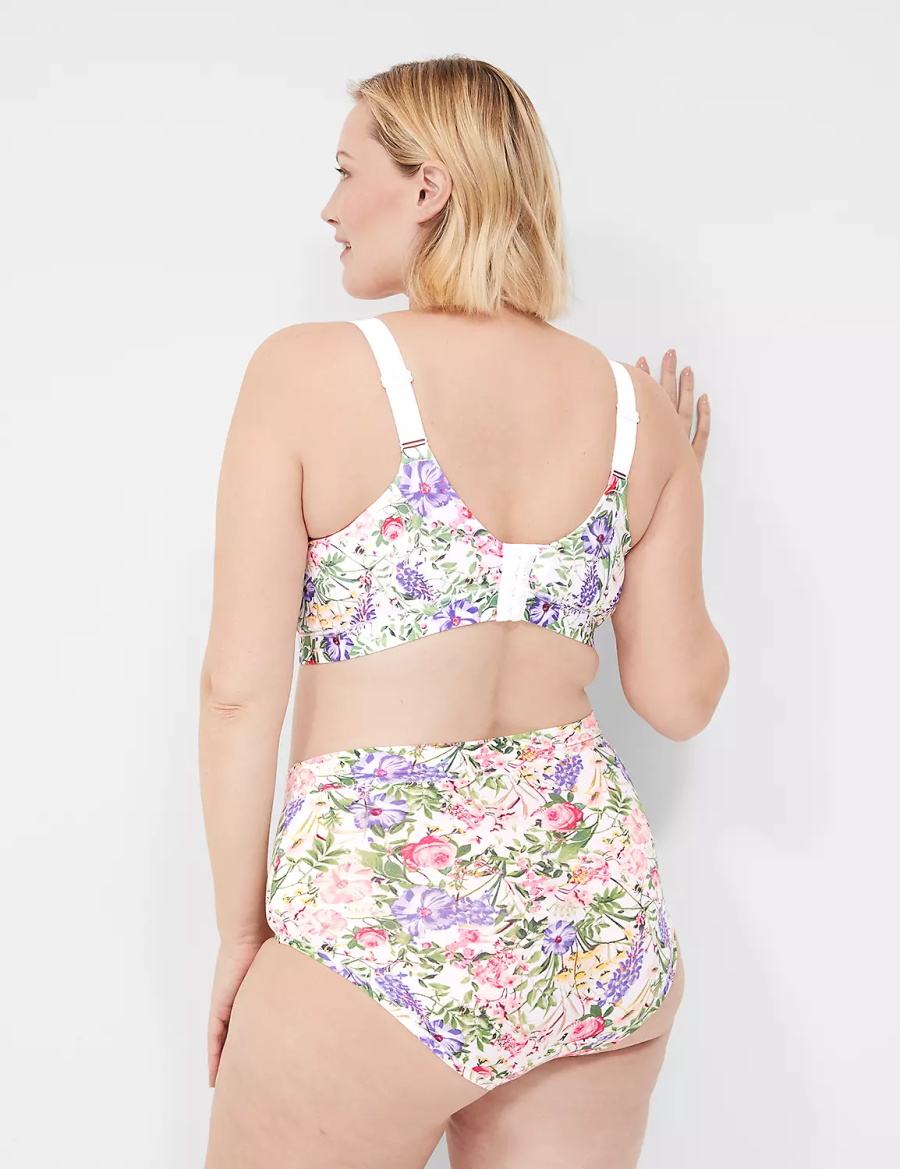 Dámské Bralettes Lane Bryant Comfort Bliss Lightly Lined No-Wire Bílé Viacfarebný | XTB1770HR