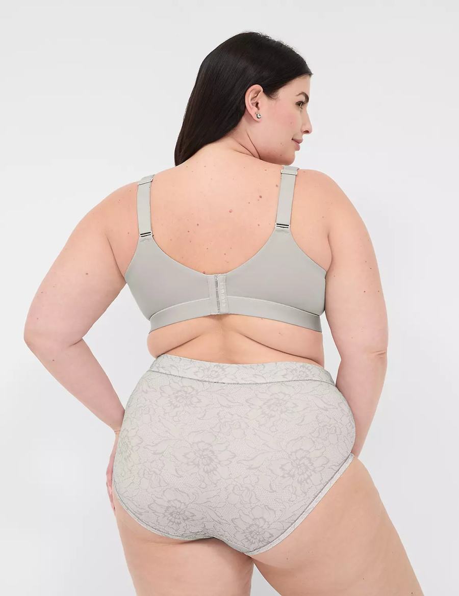 Dámské Bralettes Lane Bryant Comfort Bliss Lightly Lined Full Coverage With Lace Šedé | DLJ9432KM