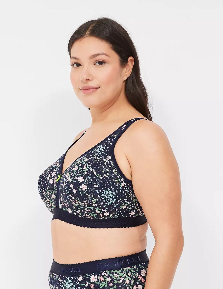 Dámské Bralettes Lane Bryant Cotton Lightly Lined No-Wire Černé | ADE8176PS