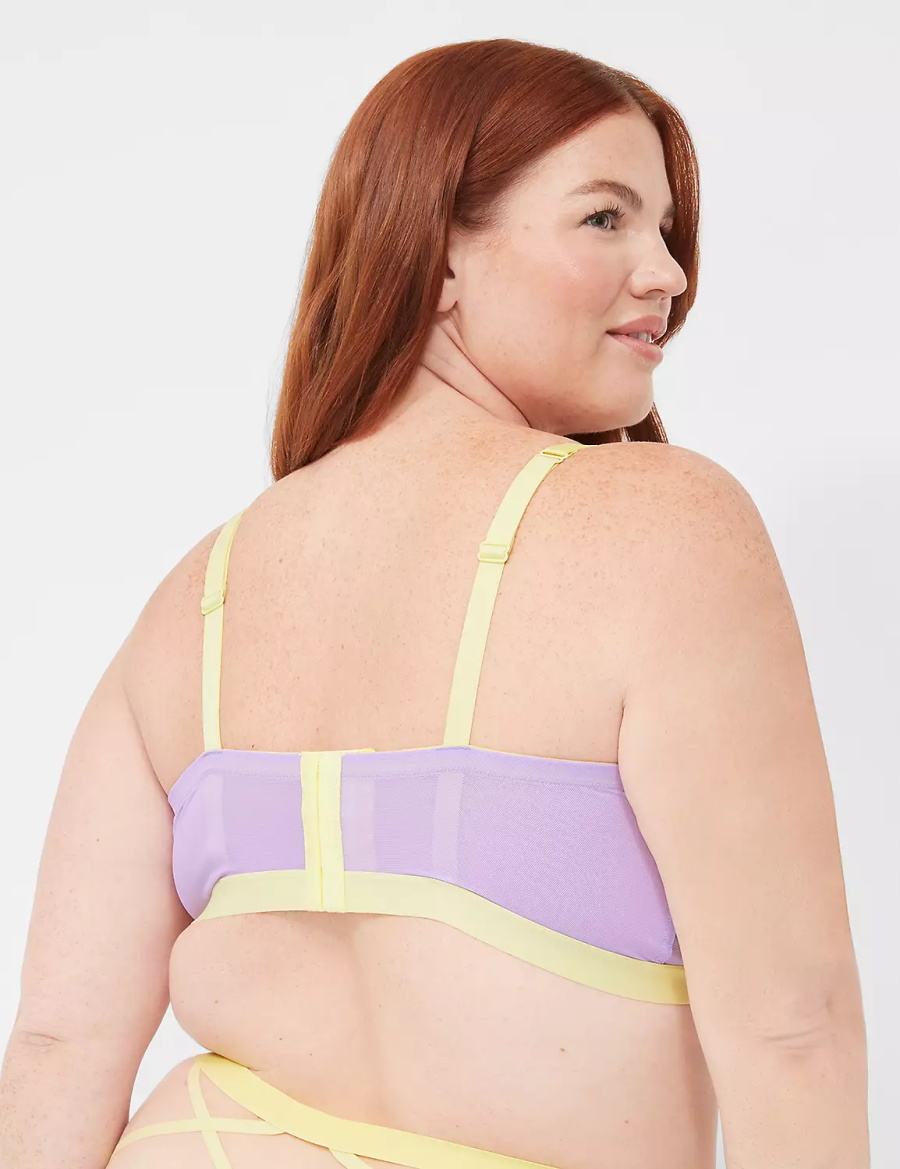 Dámské Bralettes Lane Bryant Delicate Lace Peek-A-Boo No-Wire Fialové | ZCA6524GZ