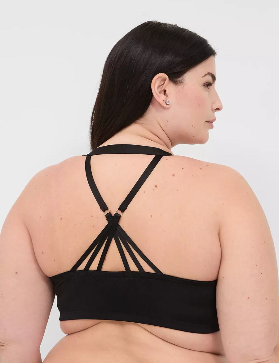 Dámské Bralettes Lane Bryant Front-Close Boost Plunge Černé | KHY5658LB