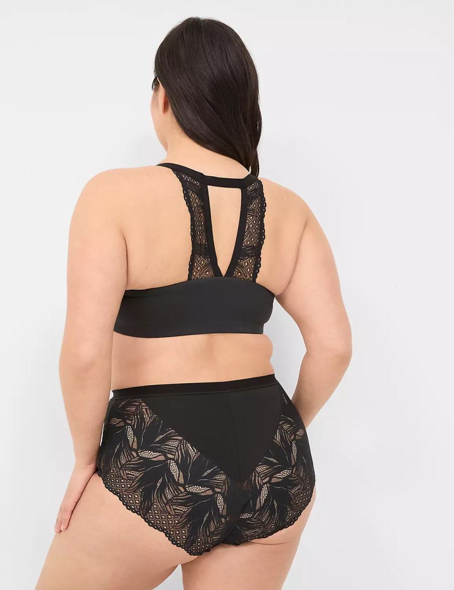 Dámské Bralettes Lane Bryant Front-Close No-Wire Černé | CTC8382MT