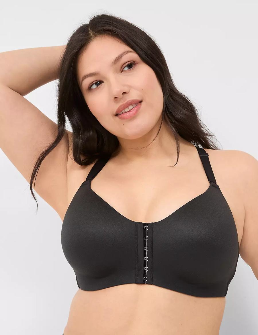 Dámské Bralettes Lane Bryant Front-Close No-Wire Černé | CTC8382MT