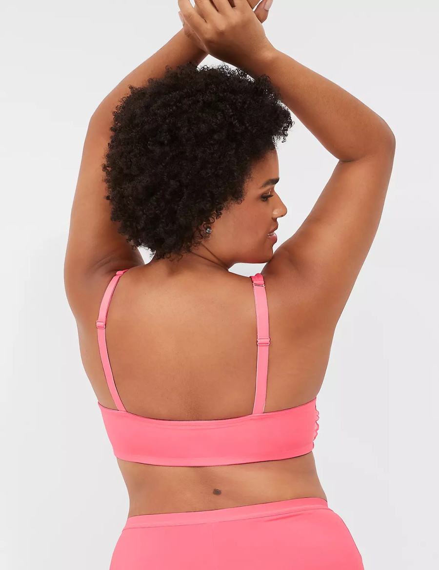 Dámské Bralettes Lane Bryant Front-Close Smooth Boost Plunge Růžové | UEW9756NJ