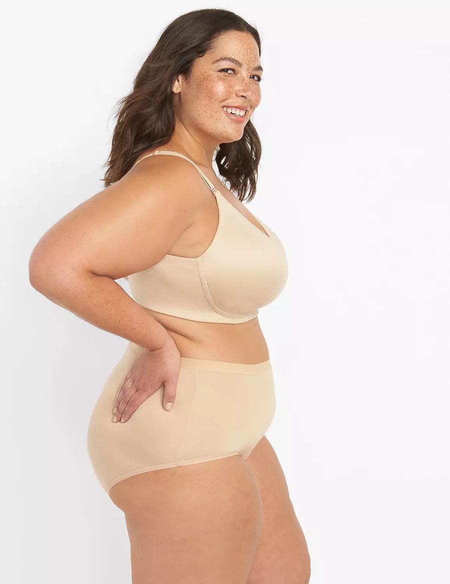 Dámské Bralettes Lane Bryant Invisible Backsmoother Lightly Lined No-Wire Béžový | MAJ3711VV