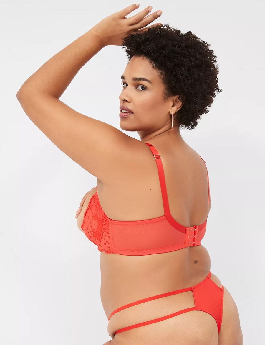 Dámské Bralettes Lane Bryant Lace Quarter Cup Tmavě Červené | EQY3869BA