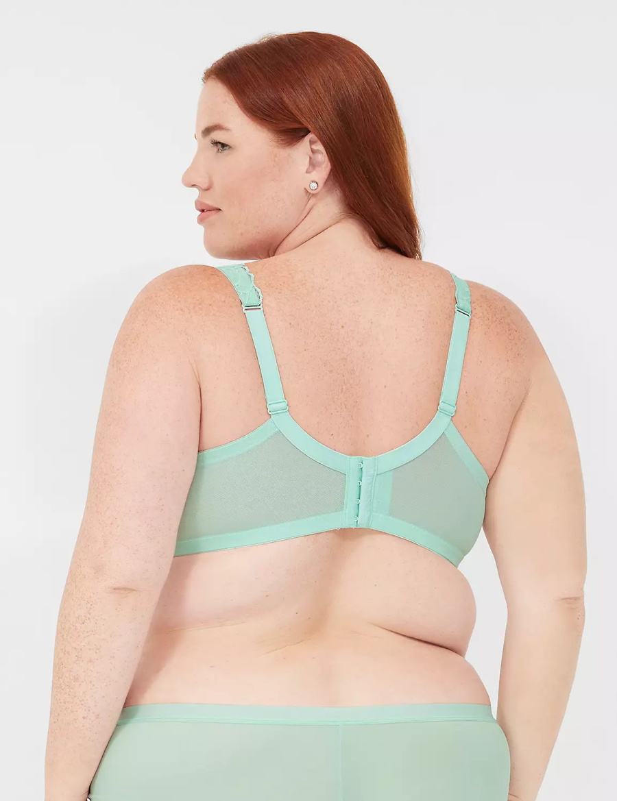 Dámské Bralettes Lane Bryant Lace Unlined Full Coverage Světle Zelene | OIH3975BN