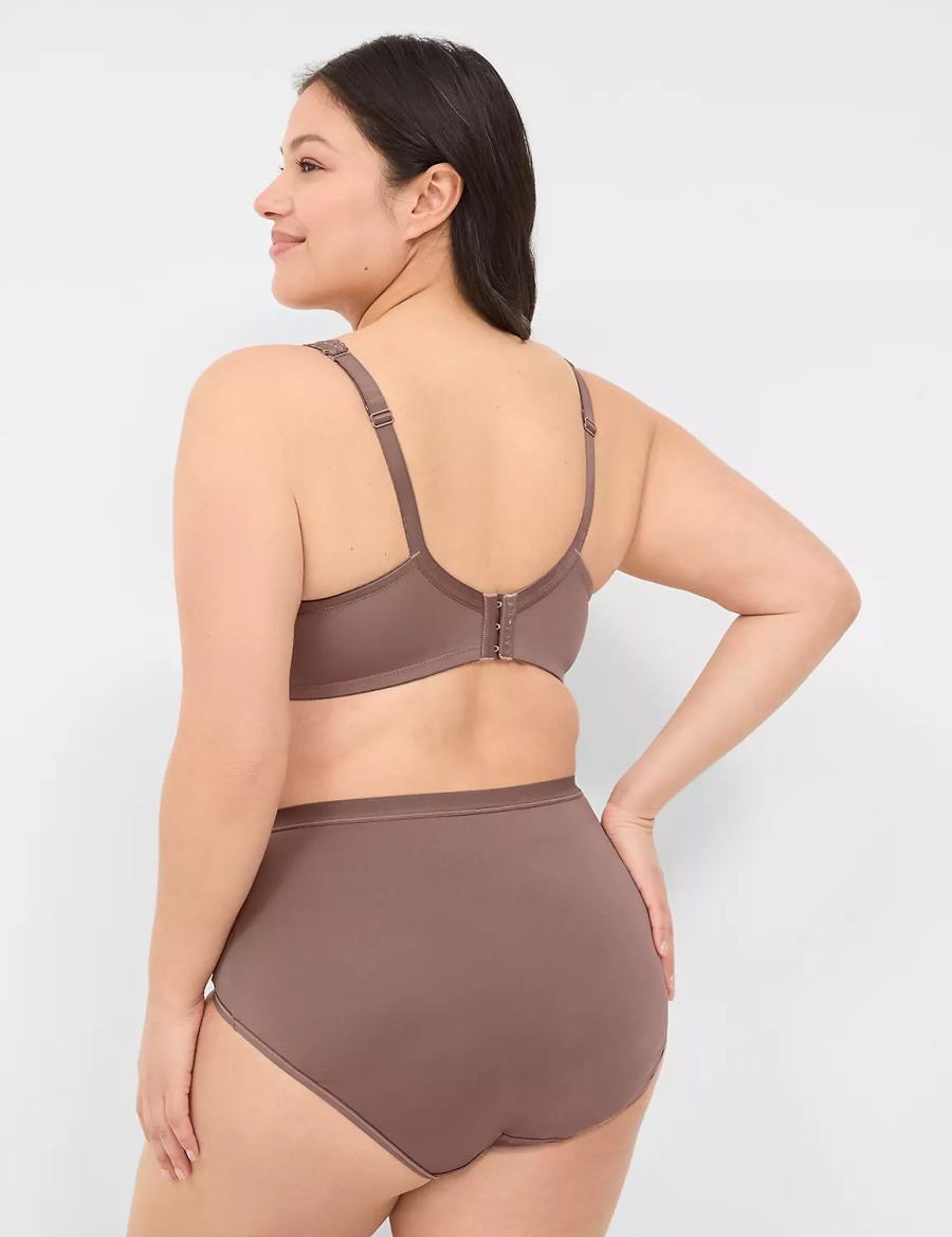 Dámské Bralettes Lane Bryant Lace Unlined Full Coverage Tmavě Šedé Hnědé | UAW1366AQ