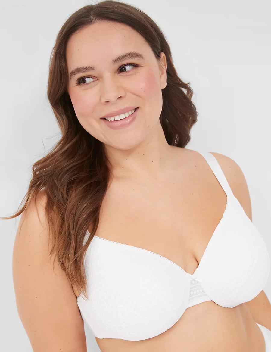 Dámské Bralettes Lane Bryant Lightly Lined Full Coverage With Lace Bílé | RBP8655EX