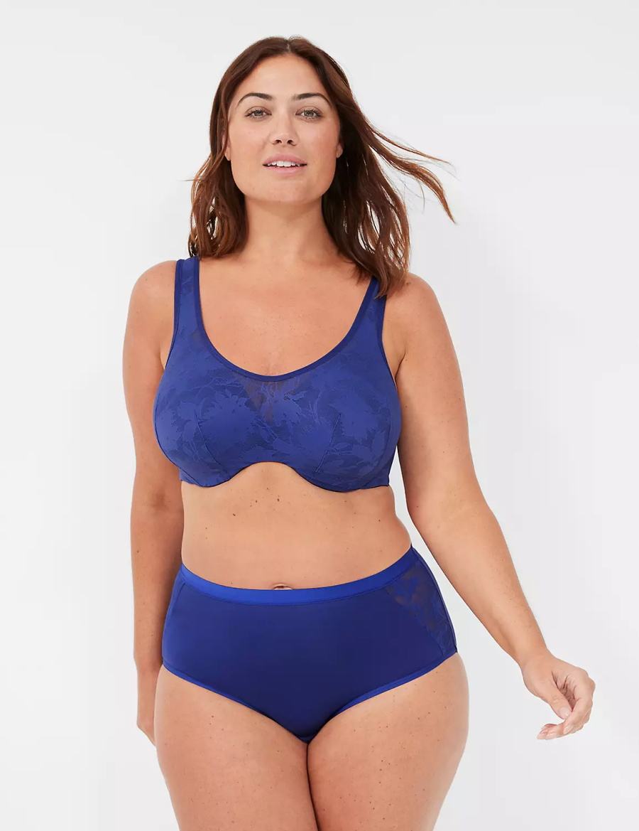 Dámské Bralettes Lane Bryant Lightly Lined Full Coverage with Lace Overlay Blankyt | MNP5333HB