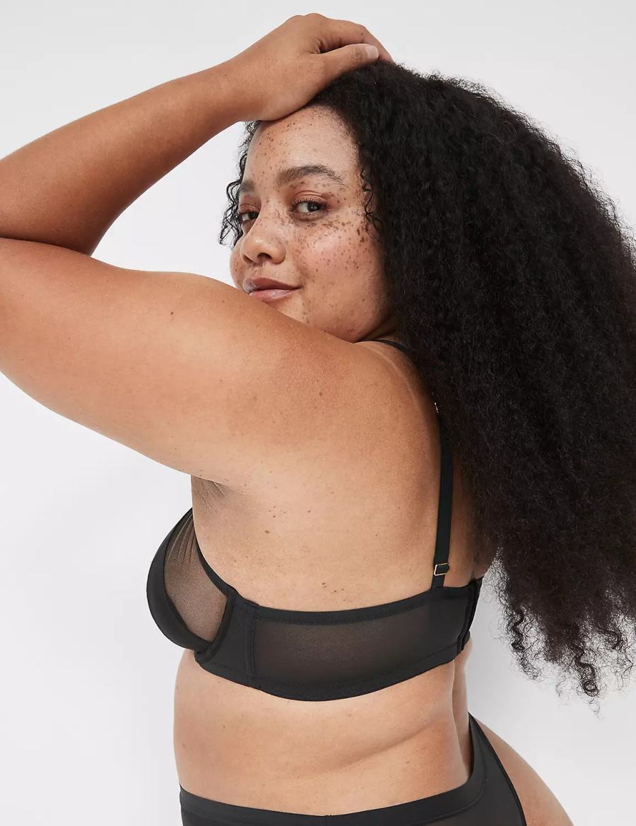 Dámské Bralettes Lane Bryant Mesh Bandeau Černé | OAV8114CW