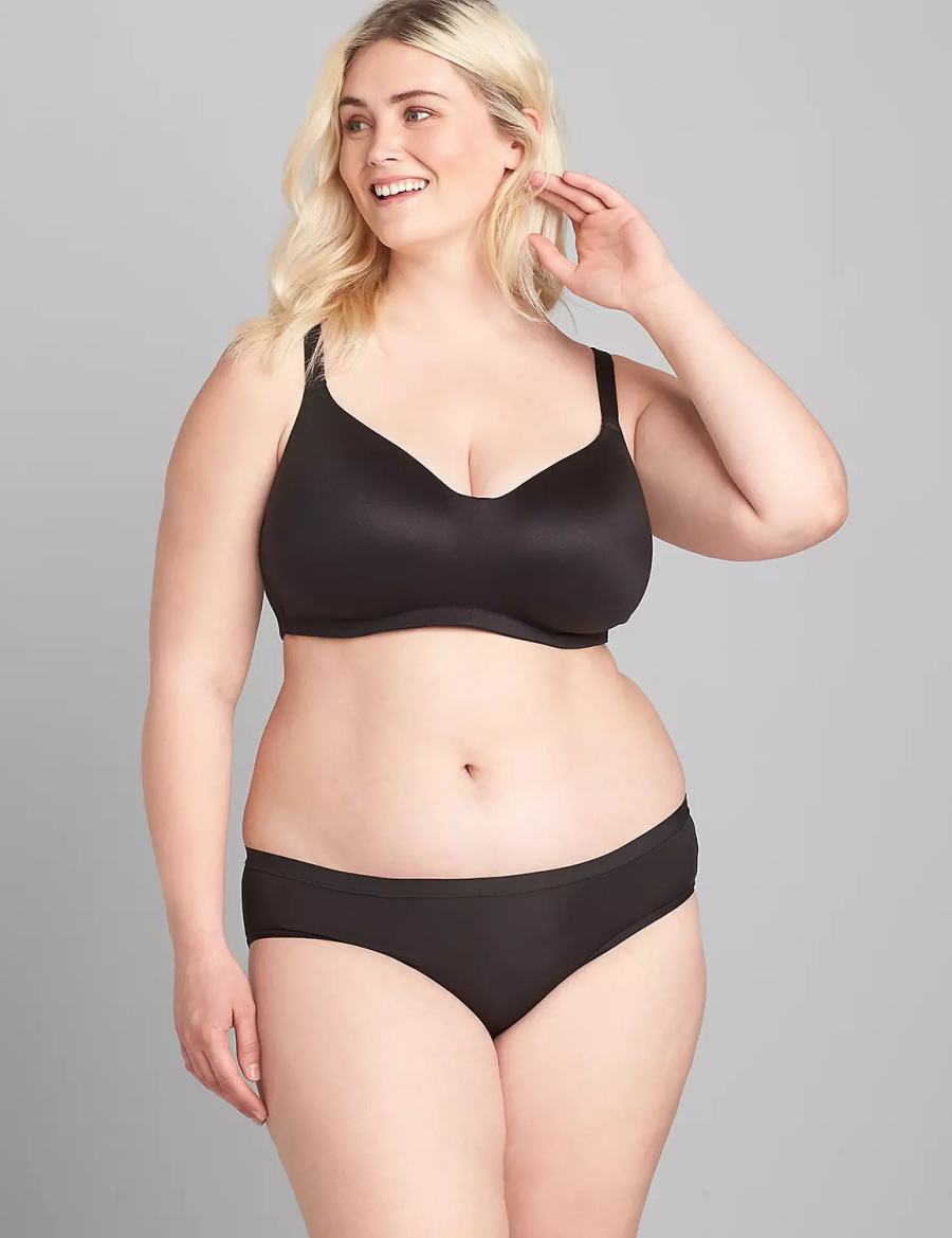 Dámské Bralettes Lane Bryant No-Wire Černé | FCN4721WE