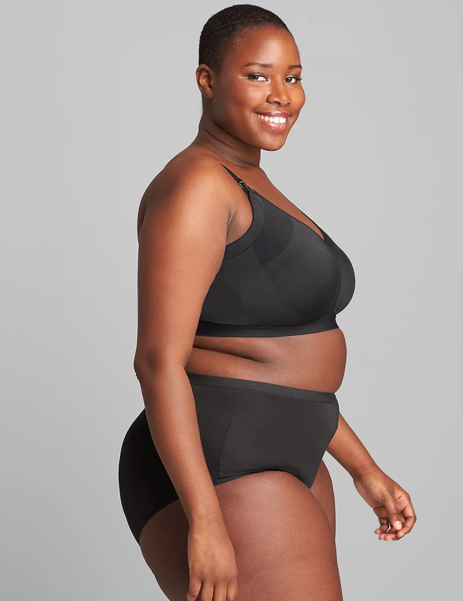 Dámské Bralettes Lane Bryant Seamless Lightly Lined Nursing Černé | ORZ8232FM