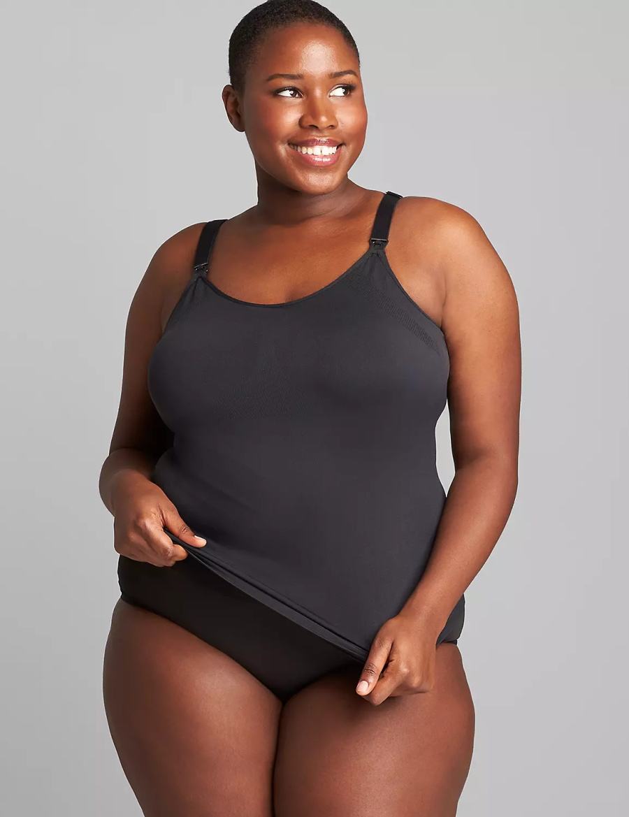 Dámské Bralettes Lane Bryant Seamless Nursing Cami Černé | BNA5641RE