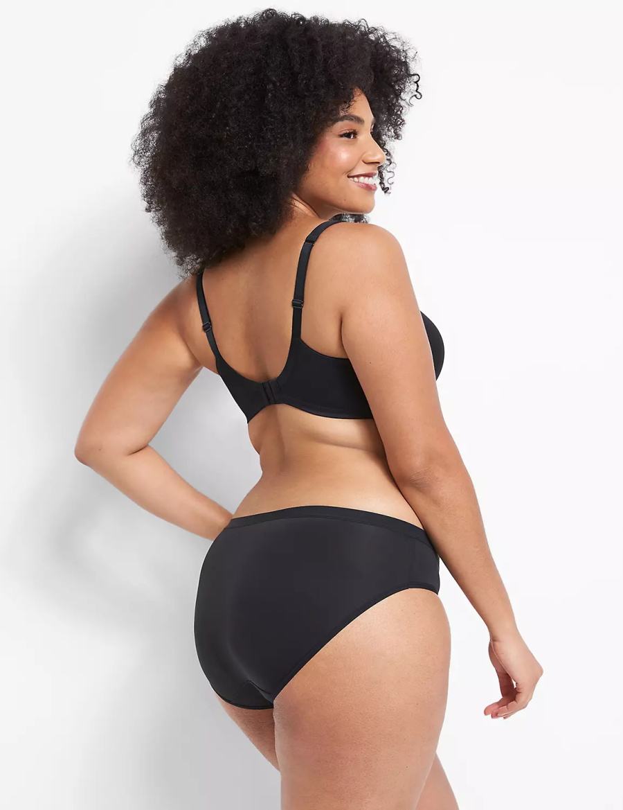 Dámské Bralettes Lane Bryant Smooth Boost Plunge Černé | NAS8445LD