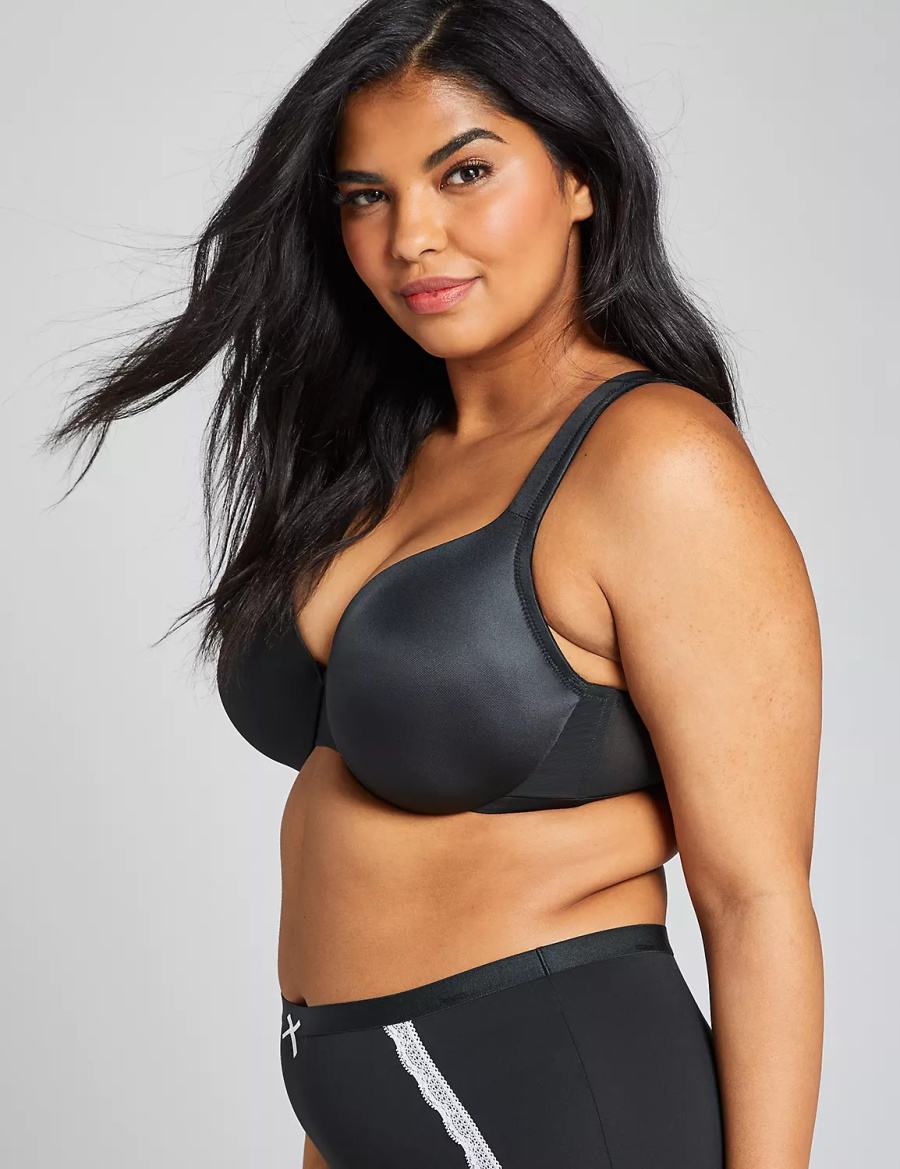 Dámské Bralettes Lane Bryant Smooth Lightly Lined Full Coverage Černé | VMG6498YF