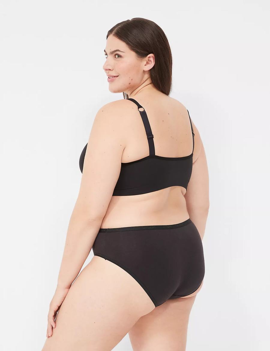 Dámské Bralettes Lane Bryant Strappy Seamless Černé | WEO3827NE