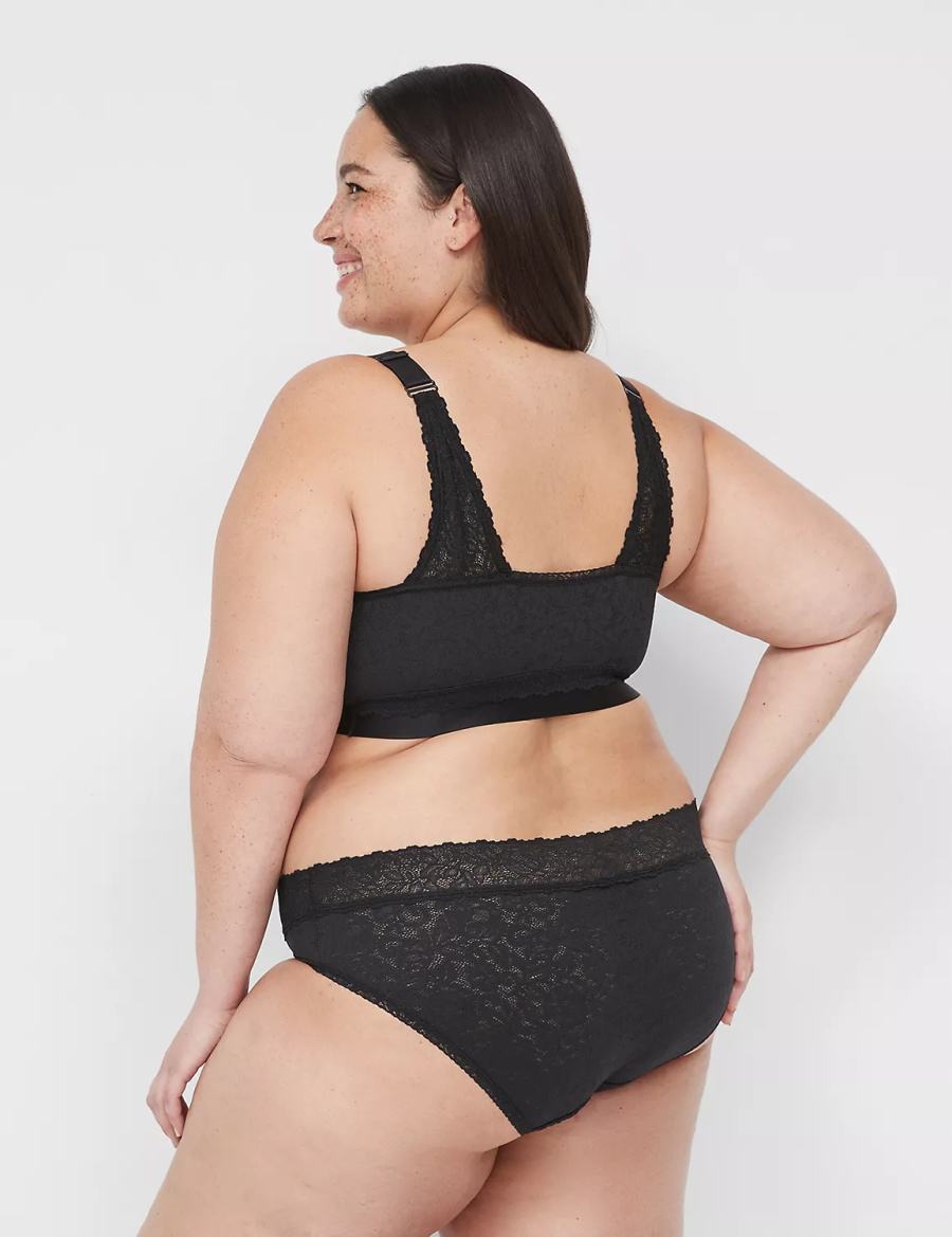 Dámské Bralettes Lane Bryant Stretch Lace Černé | GGY8758JS