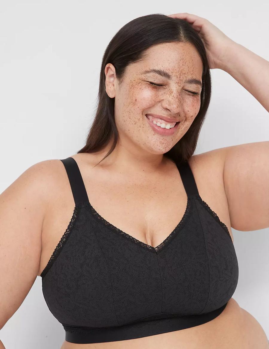 Dámské Bralettes Lane Bryant Stretch Lace Černé | GGY8758JS