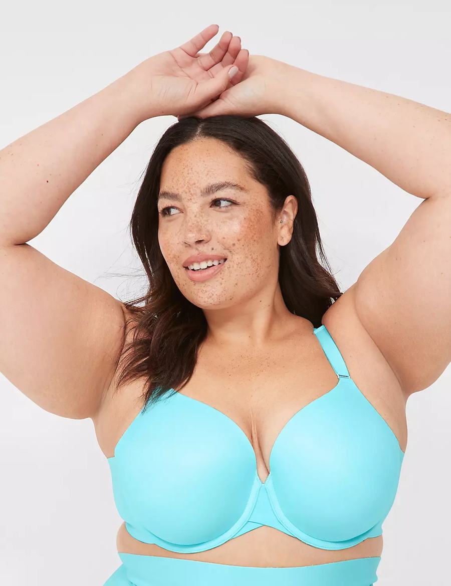 Dámské Bralettes Lane Bryant Totally Smooth Lightly Lined Full Coverage Tyrkysové | PMT2124PJ