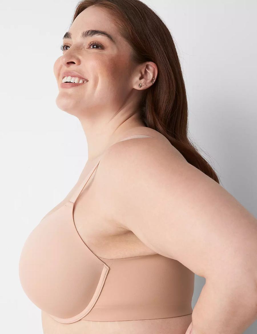 Dámské Bralettes Lane Bryant Totally Smooth Full Coverage Front-Close Béžový | QTS4944IY