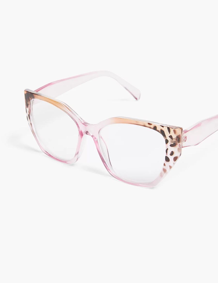 Dámské Brýle Lane Bryant Pink & Cheetah Print Jelly Cateye Reading Růžové | ZPK4790LM