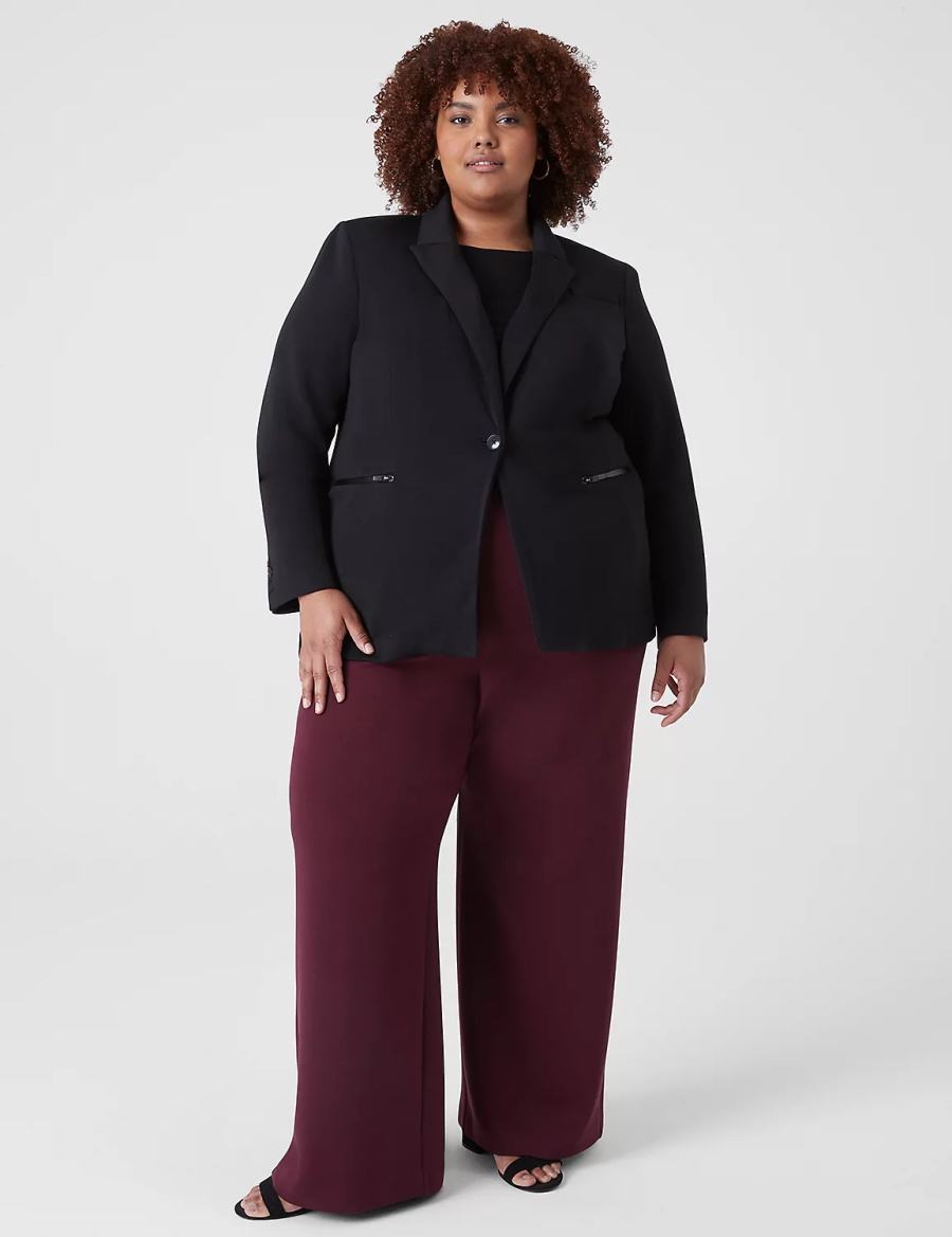 Dámské Bundy Lane Bryant Journey Knit With Zipper Pocket Černé | RDW722MG