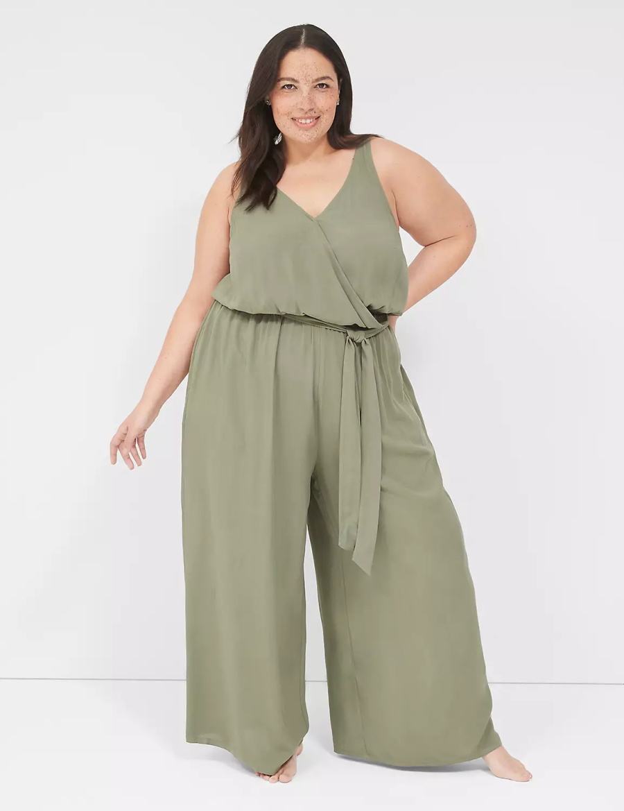 Dámské Cover Ups Lane Bryant Woven Jumpsuit Zelene | SJD3494UZ