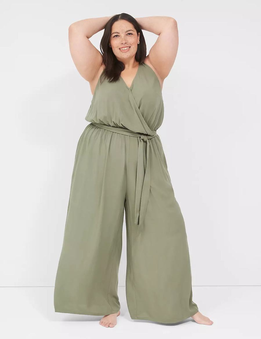 Dámské Cover Ups Lane Bryant Woven Jumpsuit Zelene | SJD3494UZ