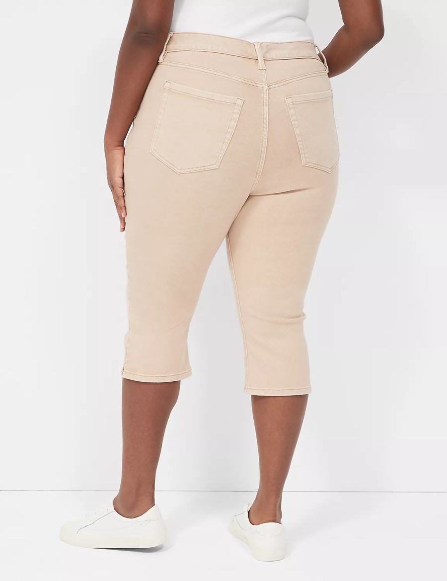 Dámské Džíny Lane Bryant Signature Fit High-Rise Color Pedal Hnědé | ZGR3798GZ