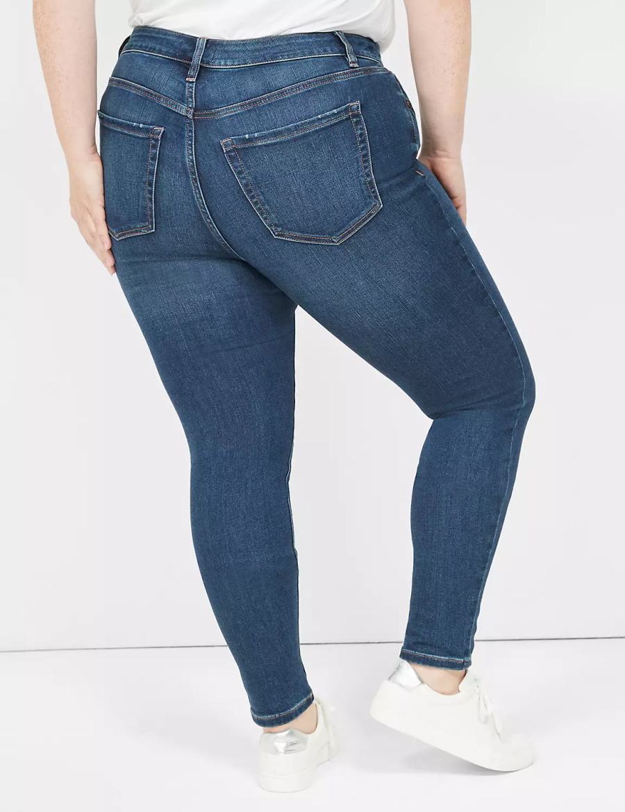 Dámské Džíny Lane Bryant Signature Fit Skinny Blankyt | ODD6421ZU