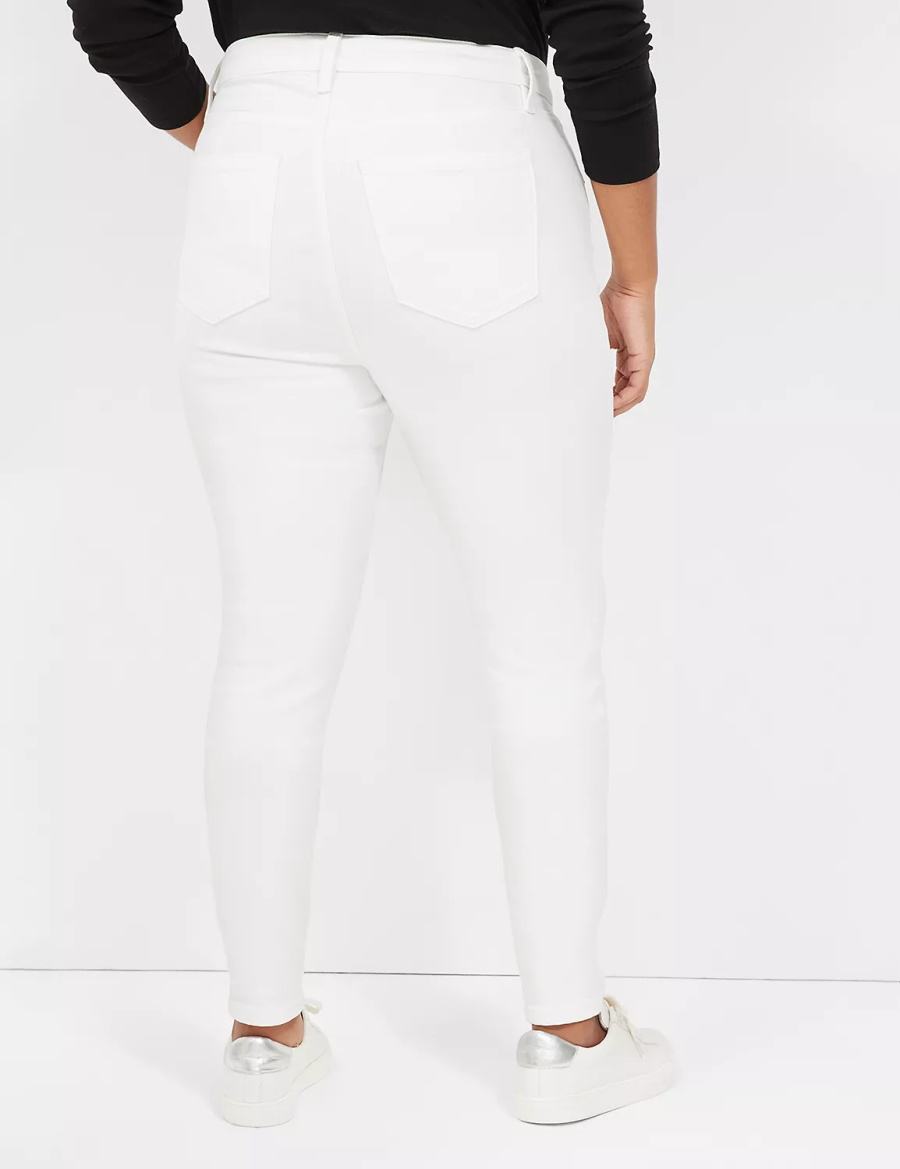 Dámské Džíny Lane Bryant Signature Fit White Skinny Bílé | MEY4028ZU