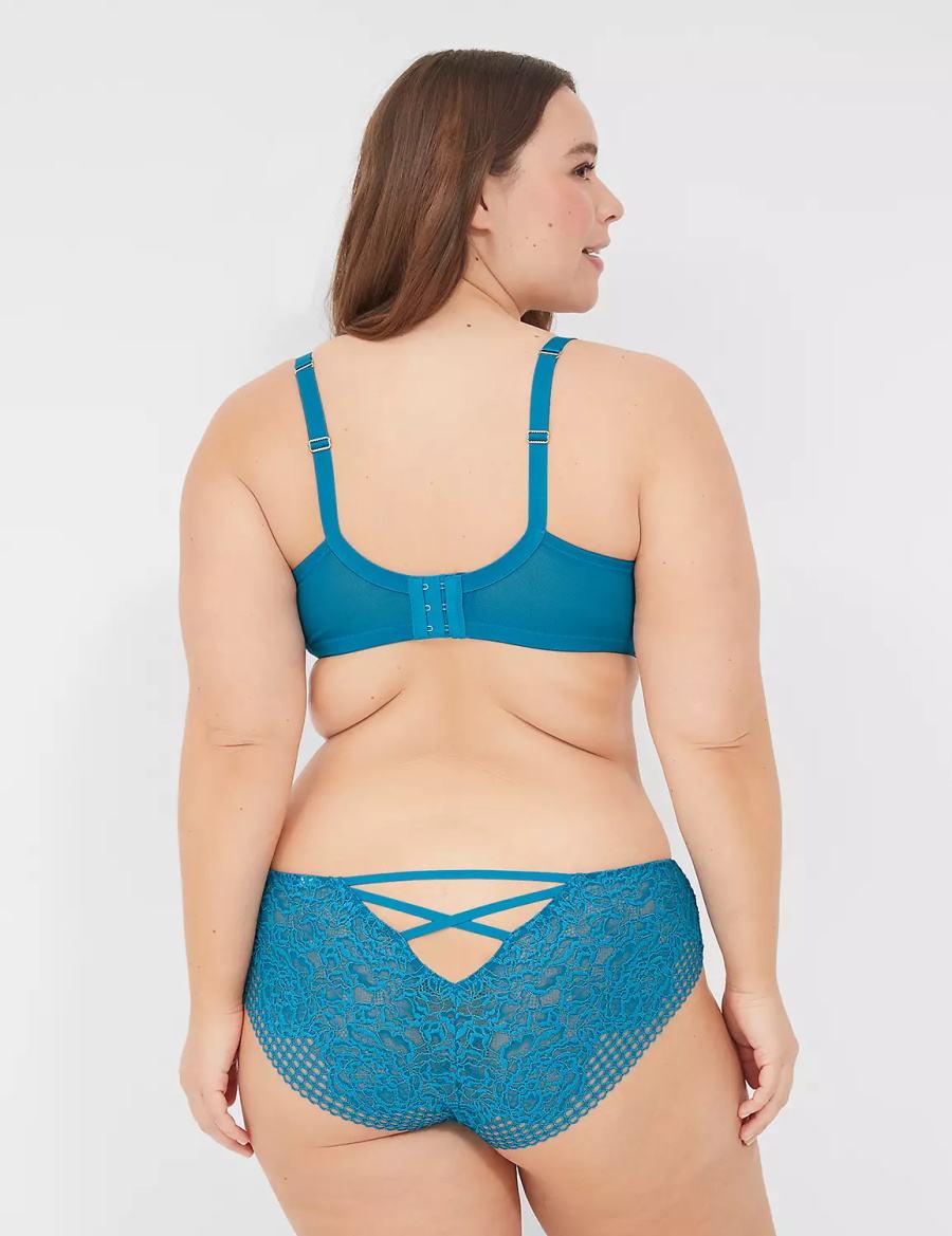 Dámské Drzé Kalhotky Lane Bryant Lace-Back Blankyt | BZK1810TU