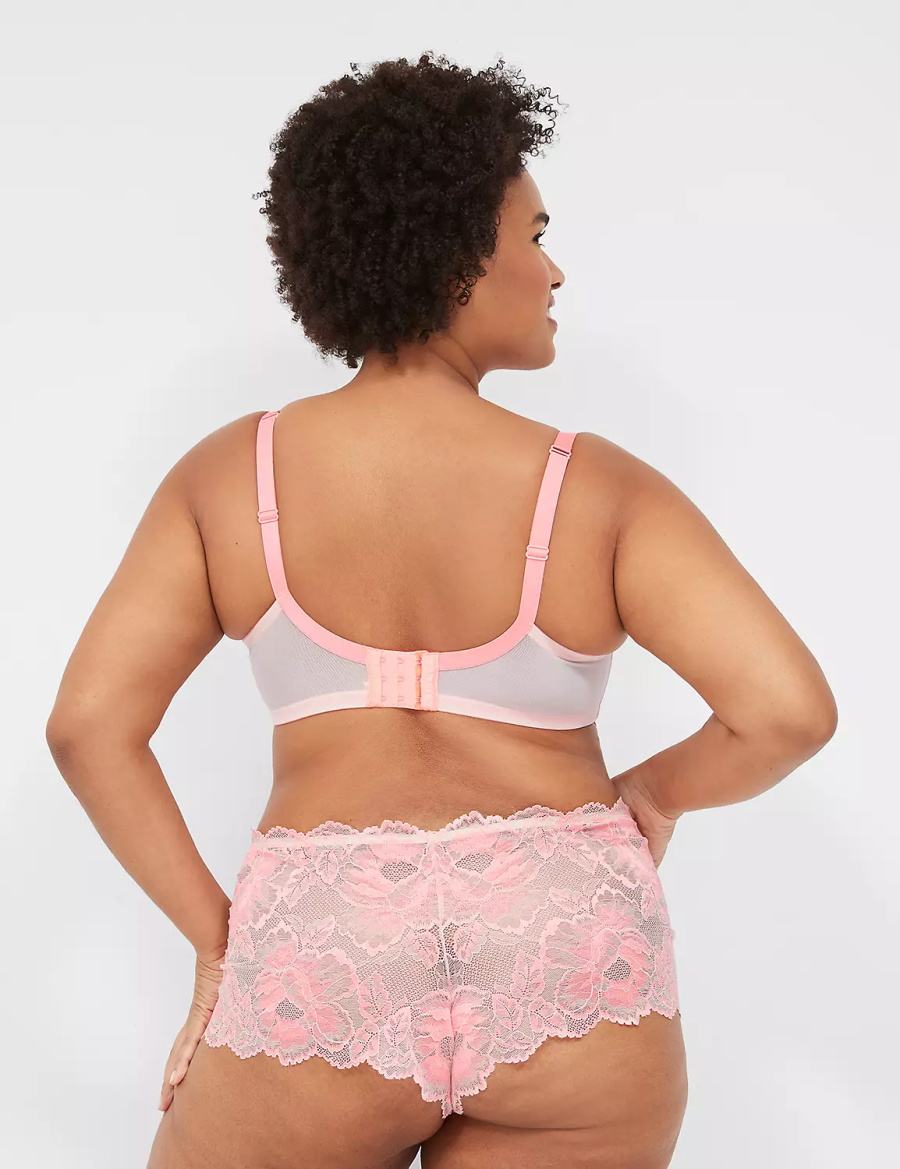 Dámské Drzé Kalhotky Lane Bryant Stretch Lace Hnědé | PNC3365ZA